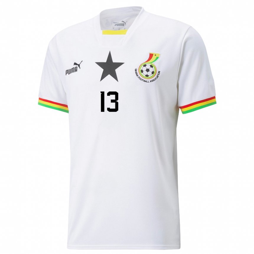 Homme Maillot Ghana Felix Afena-gyan #13 Blanc Tenues Domicile 22-24 T-shirt Suisse
