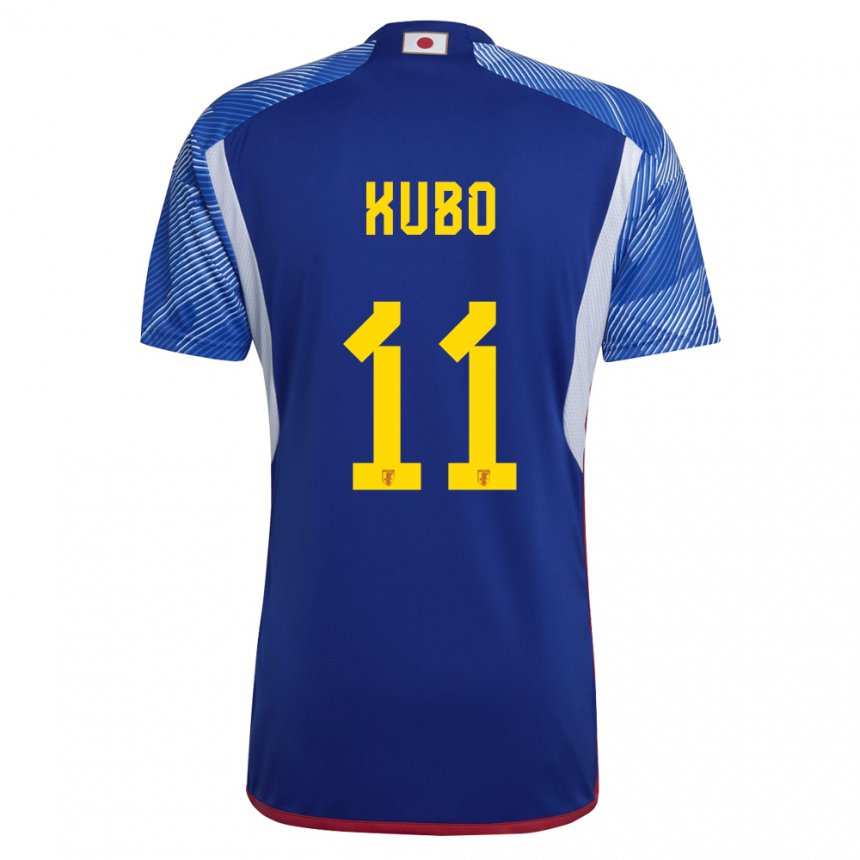 Herren Japanische Takefusa Kubo #11 Königsblau Heimtrikot Trikot 22-24 T-shirt Schweiz