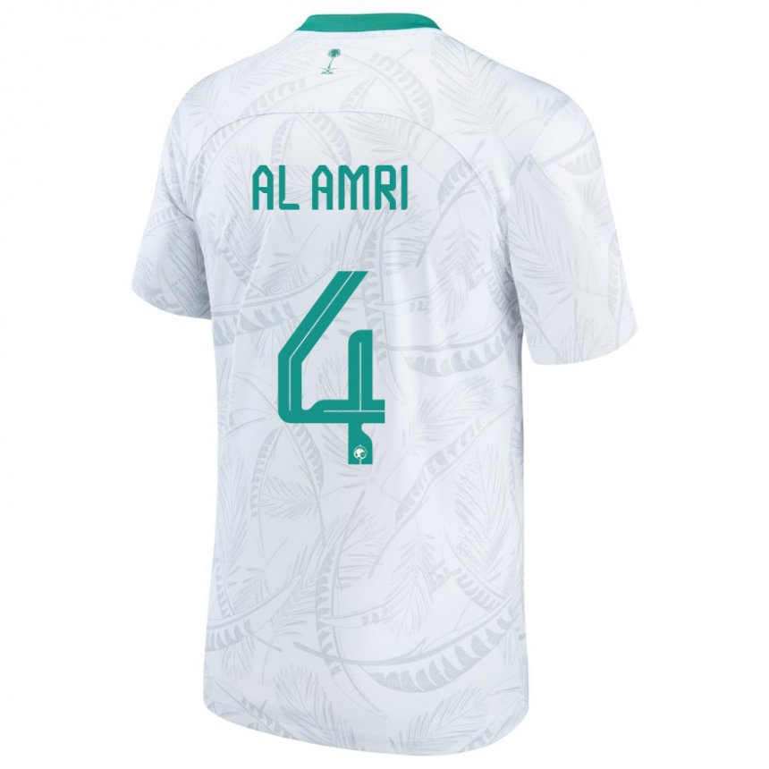 Herren Saudi-arabische Abdulelah Al Amri #4 Weiß Heimtrikot Trikot 22-24 T-shirt Schweiz
