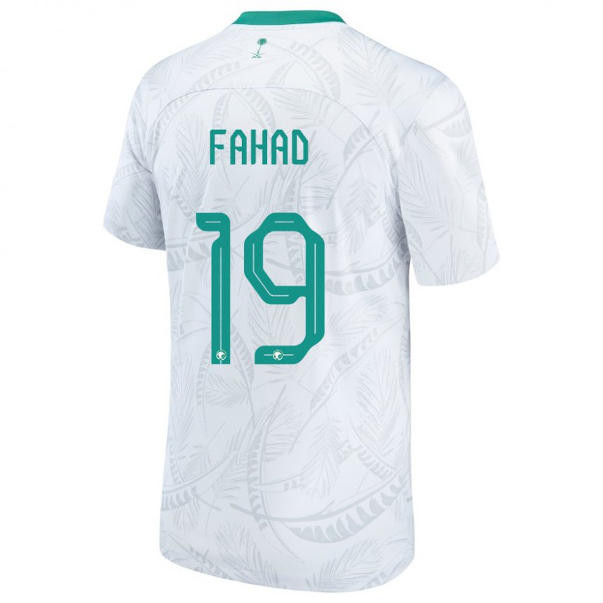 Homme Maillot Arabie Saoudite Fahad Al Muwallad #19 Blanc Tenues Domicile 22-24 T-shirt Suisse