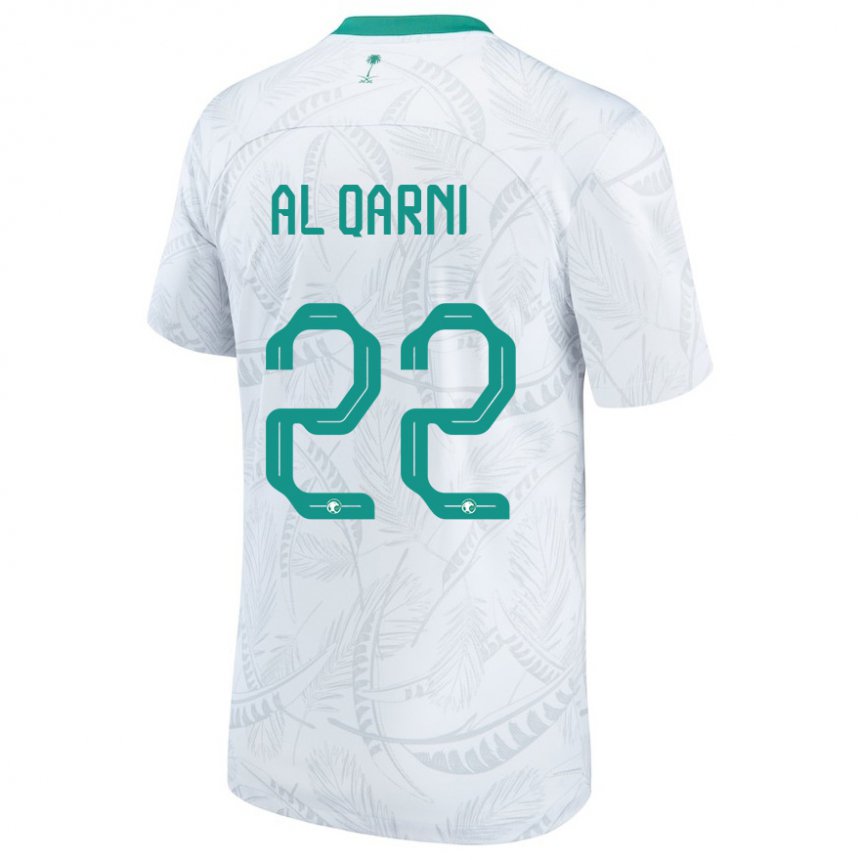 Homme Maillot Arabie Saoudite Fawaz Al Qarni #22 Blanc Tenues Domicile 22-24 T-shirt Suisse