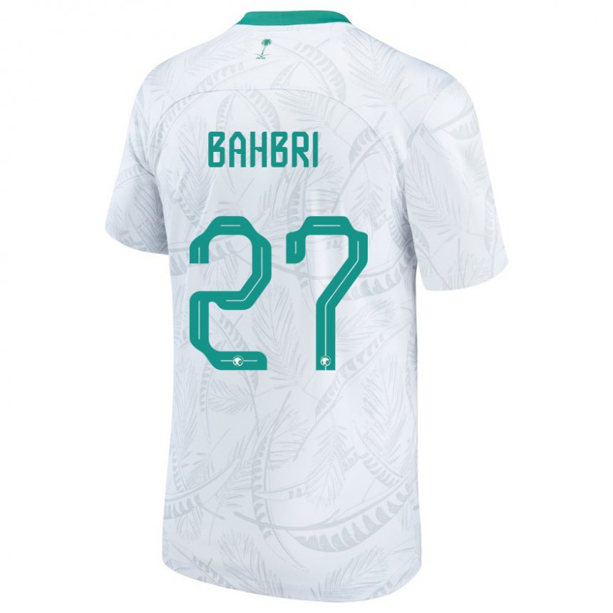 Homme Maillot Arabie Saoudite Hatan Bahbri #27 Blanc Tenues Domicile 22-24 T-shirt Suisse