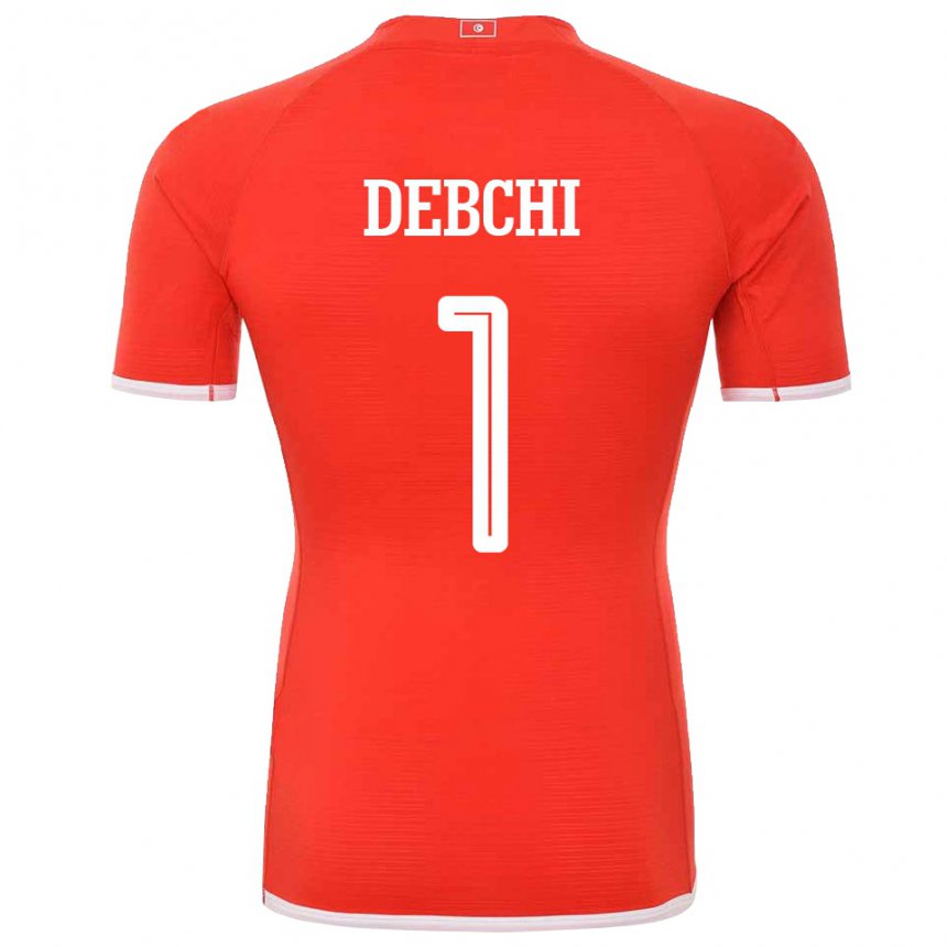 Herren Tunesische Mohamed Sedki Debchi #1 Rot Heimtrikot Trikot 22-24 T-shirt Schweiz