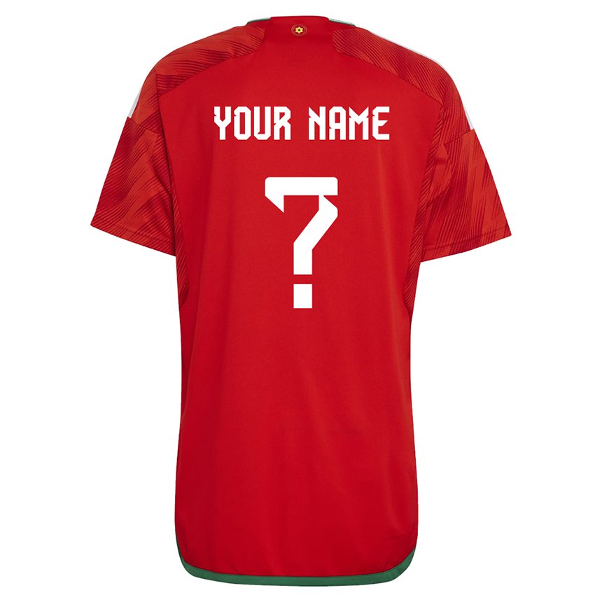 Herren Walisische Ihren Namen #0 Rot Heimtrikot Trikot 22-24 T-shirt Schweiz