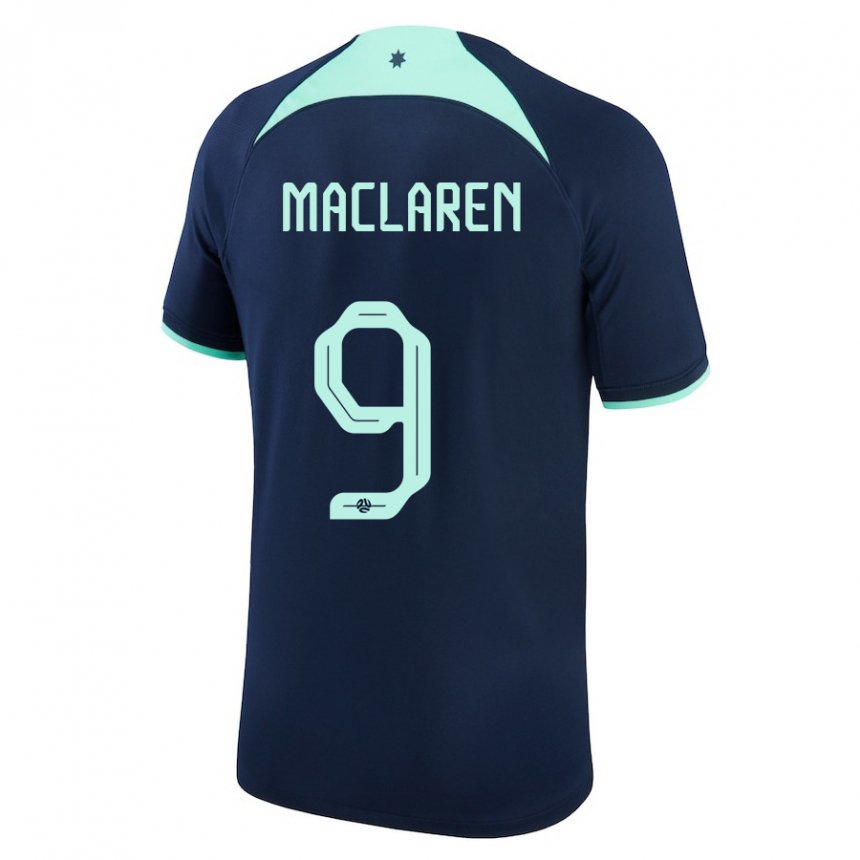 Herren Australische Jamie Maclaren #9 Dunkelblau Auswärtstrikot Trikot 22-24 T-shirt Schweiz