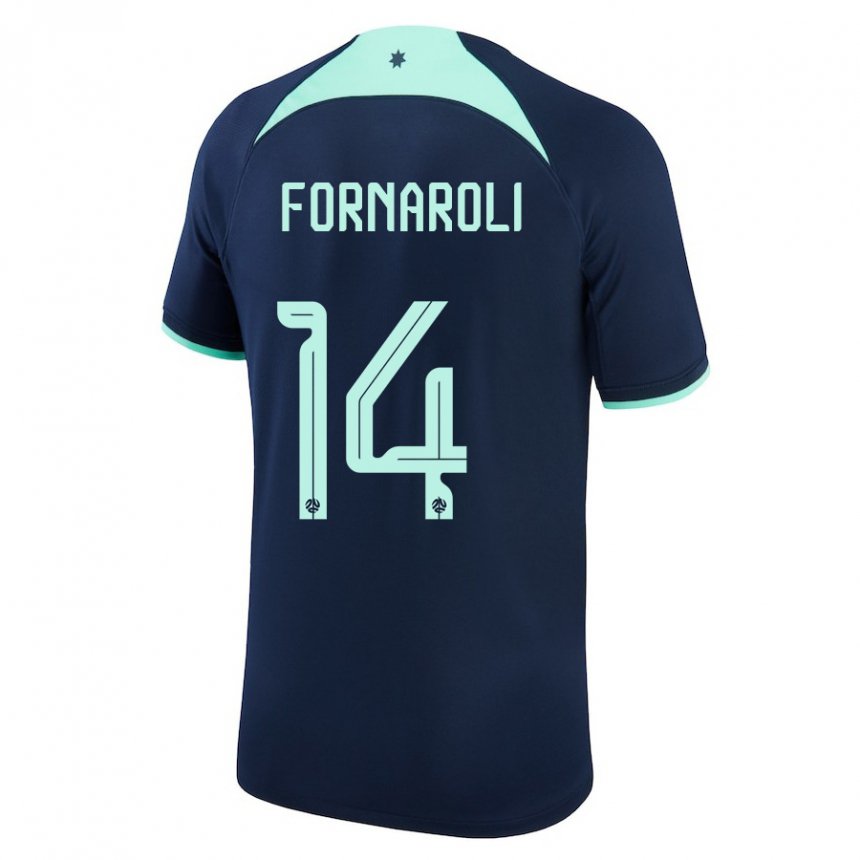 Herren Australische Bruno Fornaroli #14 Dunkelblau Auswärtstrikot Trikot 22-24 T-shirt Schweiz