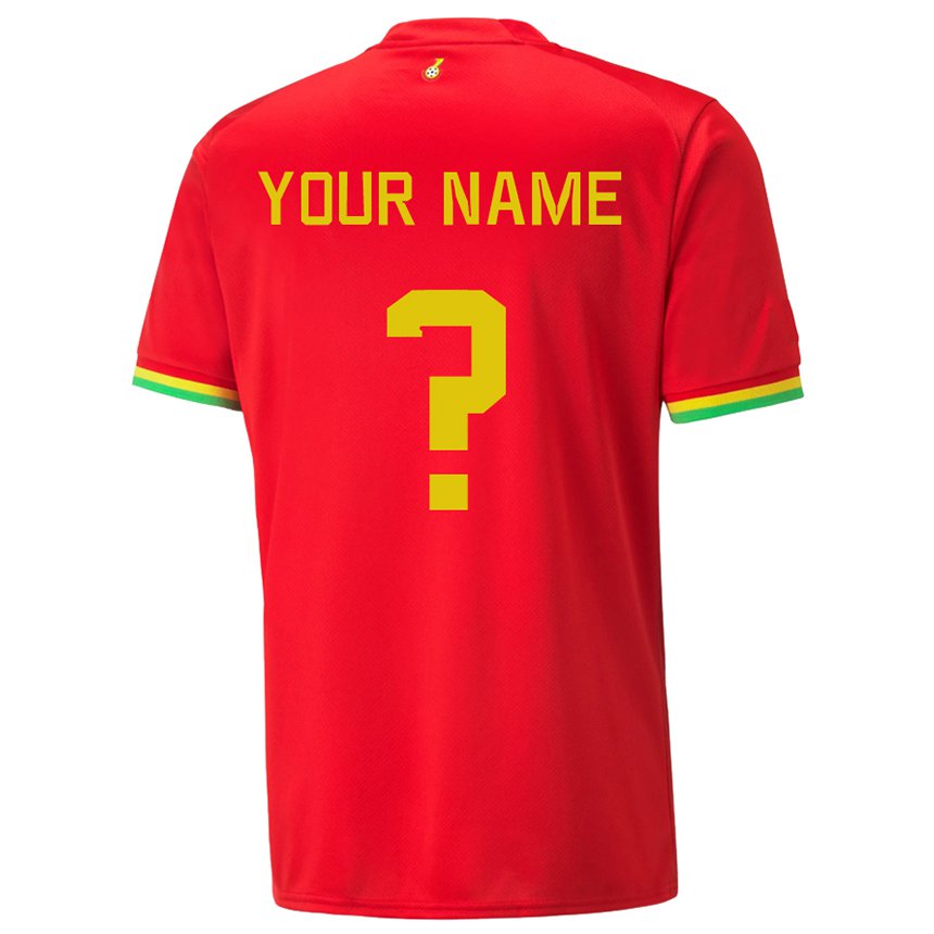 Herren Ghanaische Ihren Namen #0 Rot Auswärtstrikot Trikot 22-24 T-shirt Schweiz