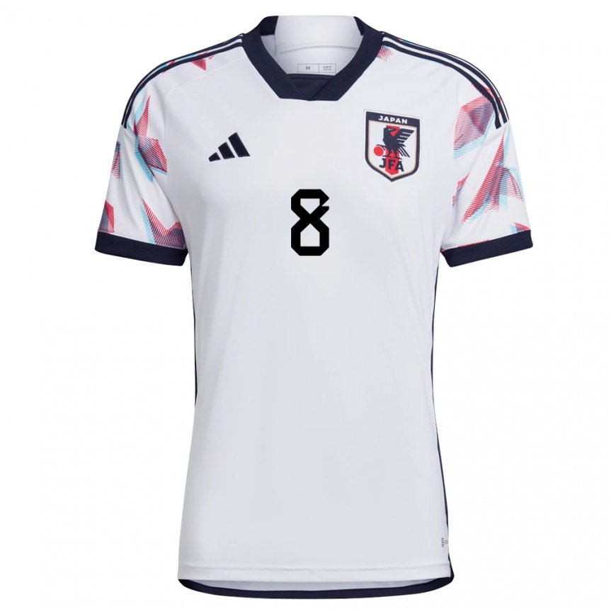 Homme Maillot Japon Genki Haraguchi #8 Blanc Tenues Extérieur 22-24 T-shirt Suisse