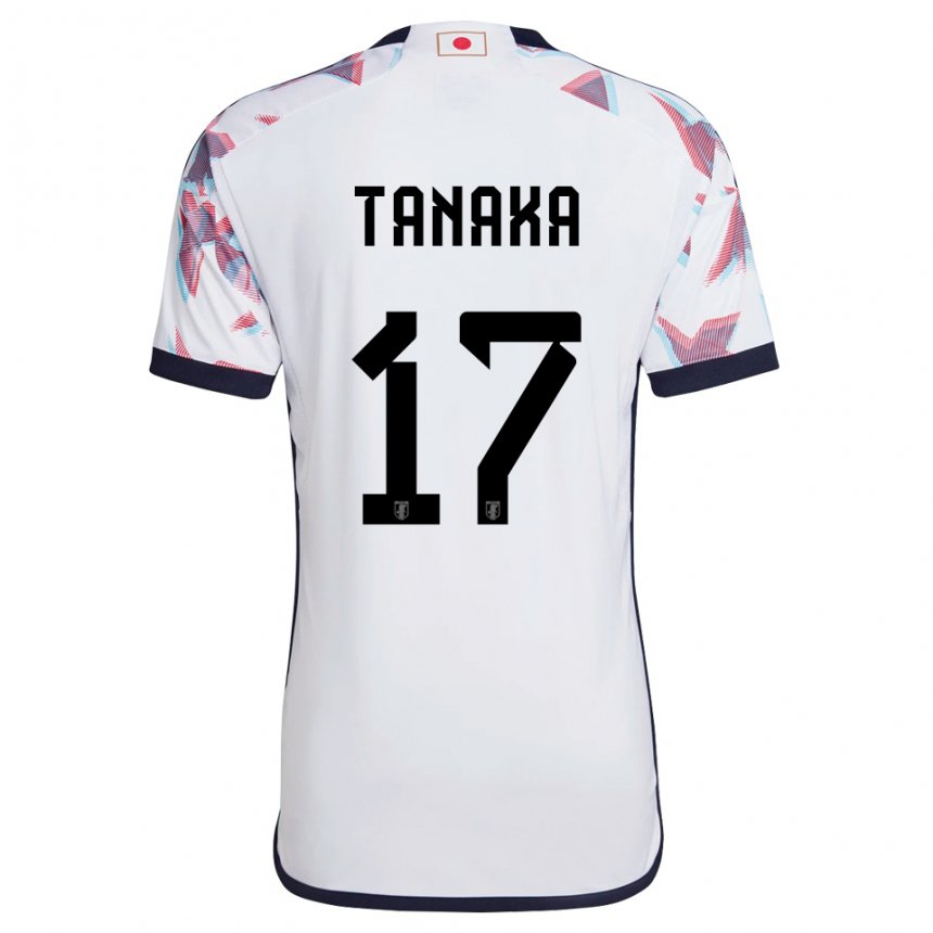 Herren Japanische Ao Tanaka #17 Weiß Auswärtstrikot Trikot 22-24 T-shirt Schweiz