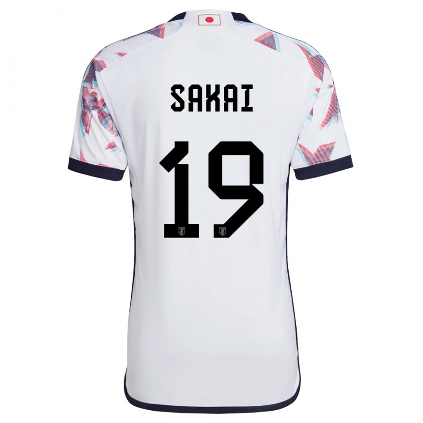 Homme Maillot Japon Hiroki Sakai #19 Blanc Tenues Extérieur 22-24 T-shirt Suisse