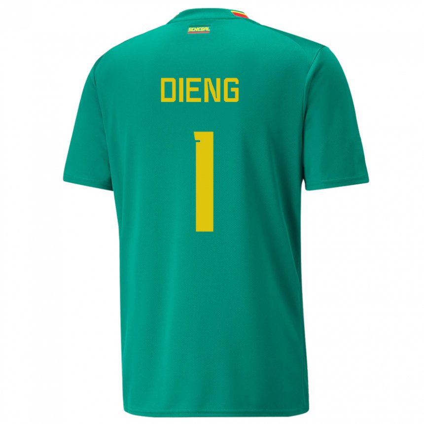 Homme Maillot Sénégal Timothy Dieng #1 Verte Tenues Extérieur 22-24 T-shirt Suisse