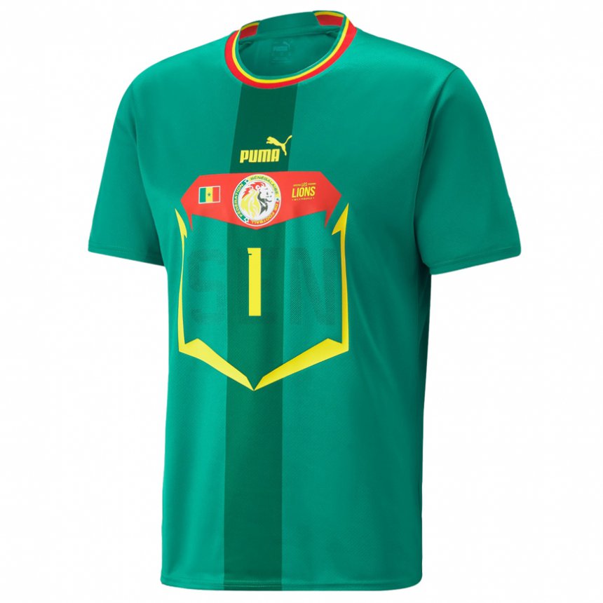 Homme Maillot Sénégal Timothy Dieng #1 Verte Tenues Extérieur 22-24 T-shirt Suisse