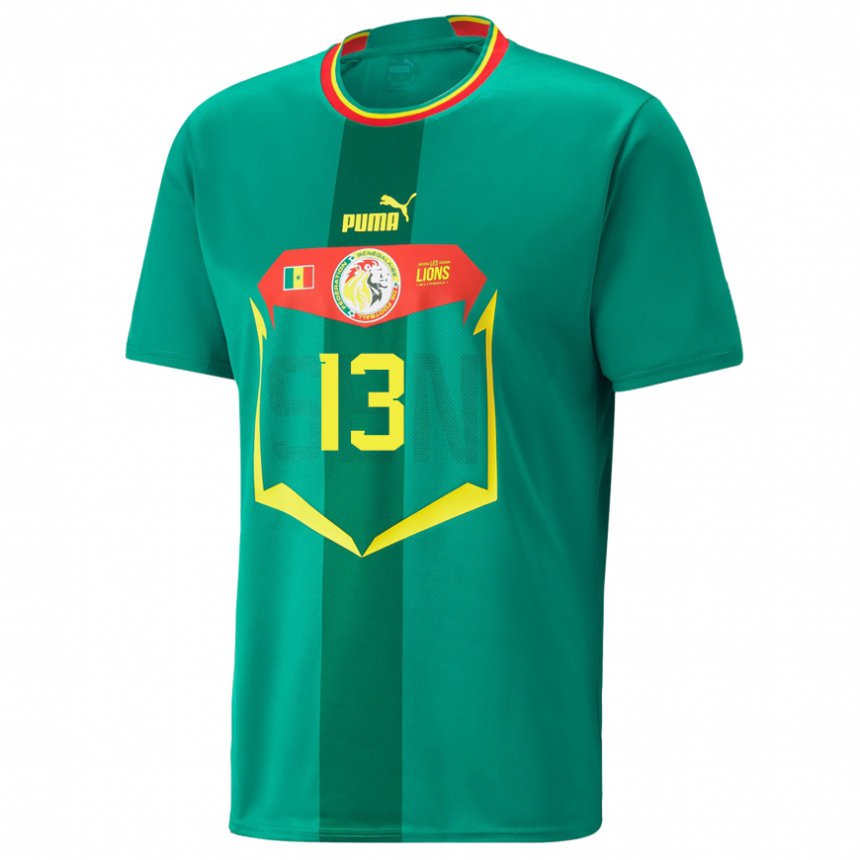 Homme Maillot Sénégal Ismail Jakobs #13 Verte Tenues Extérieur 22-24 T-shirt Suisse