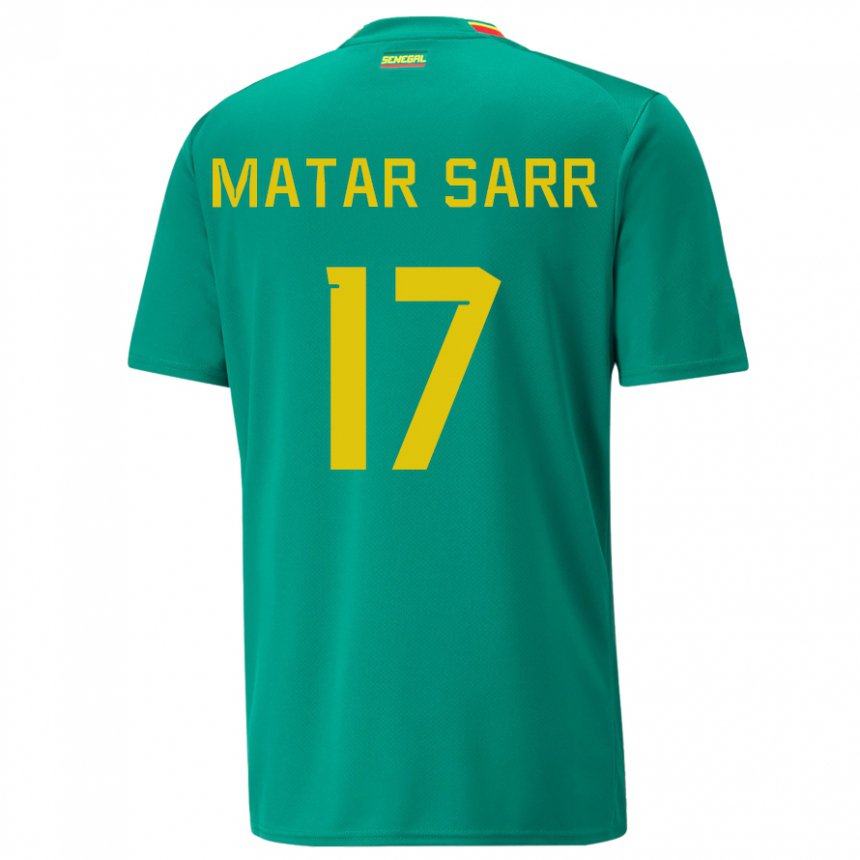 Herren Senegalesische Pape Matar Sarr #17 Grün Auswärtstrikot Trikot 22-24 T-shirt Schweiz