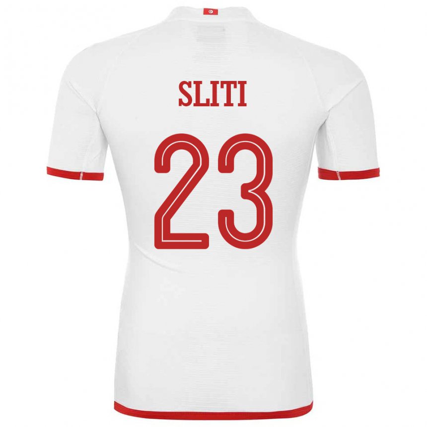Herren Tunesische Naim Sliti #23 Weiß Auswärtstrikot Trikot 22-24 T-shirt Schweiz