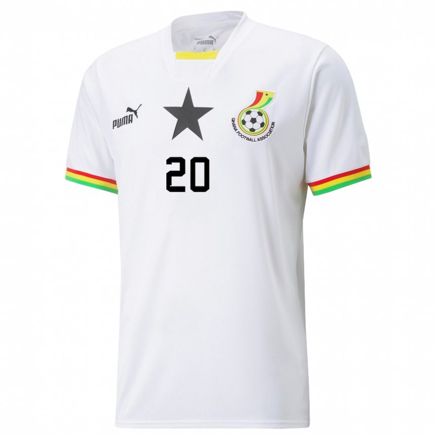 Damen Ghanaische Mohammed Kudus #20 Weiß Heimtrikot Trikot 22-24 T-shirt Schweiz