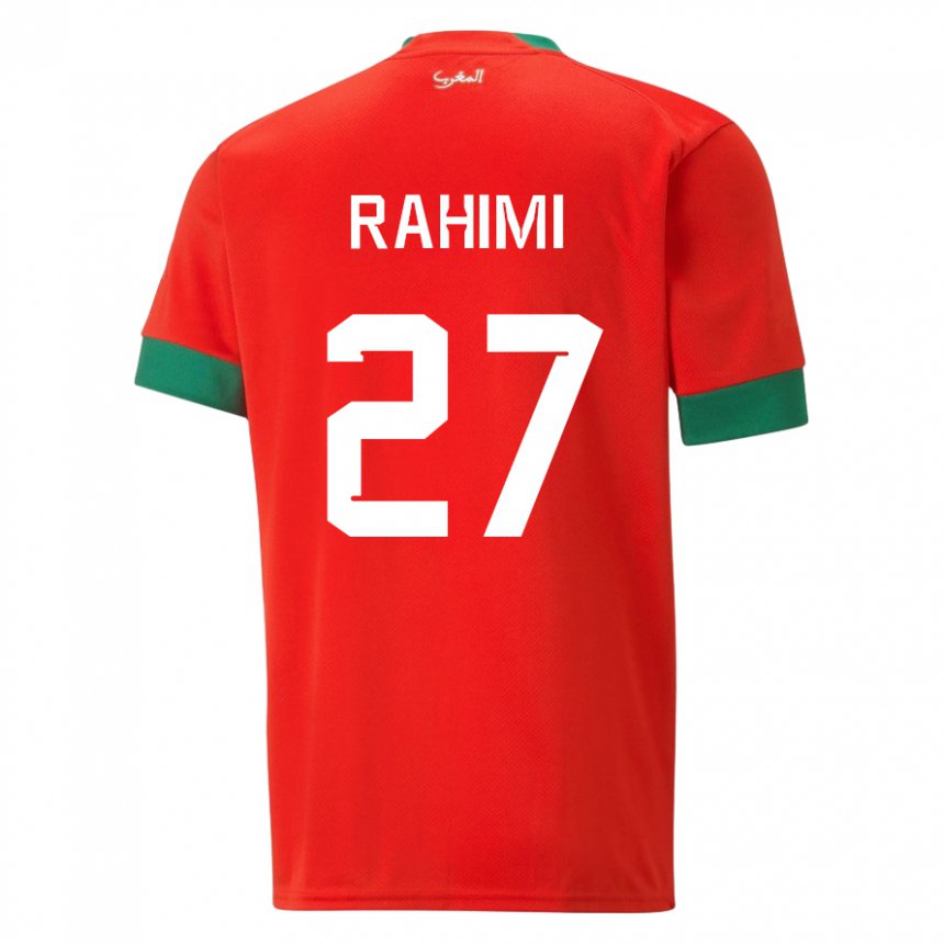 Damen Marokkanische Soufiane Rahimi #27 Rot Heimtrikot Trikot 22-24 T-shirt Schweiz