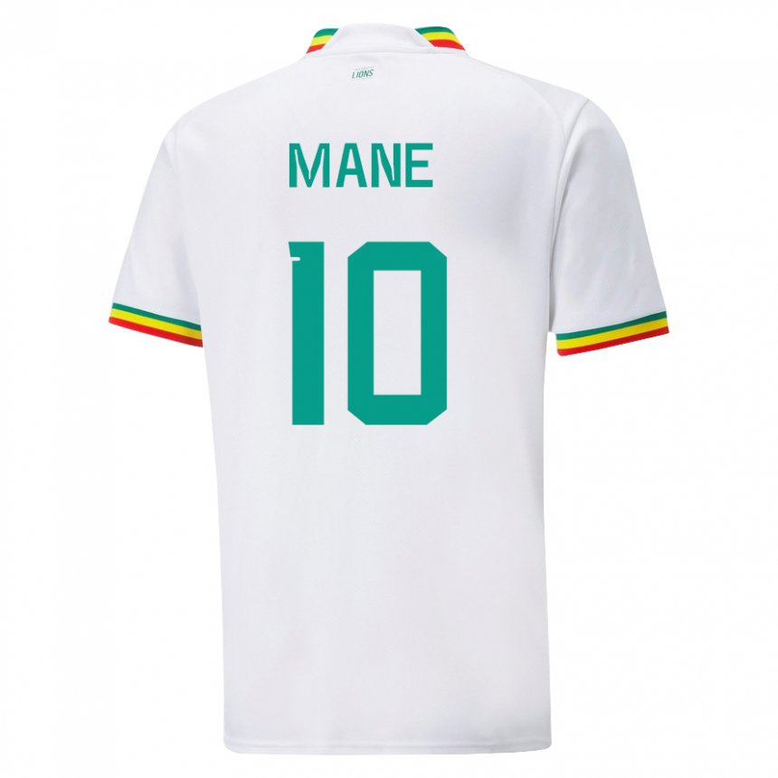 Damen Senegalesische Sadio Mane #10 Weiß Heimtrikot Trikot 22-24 T-shirt Schweiz