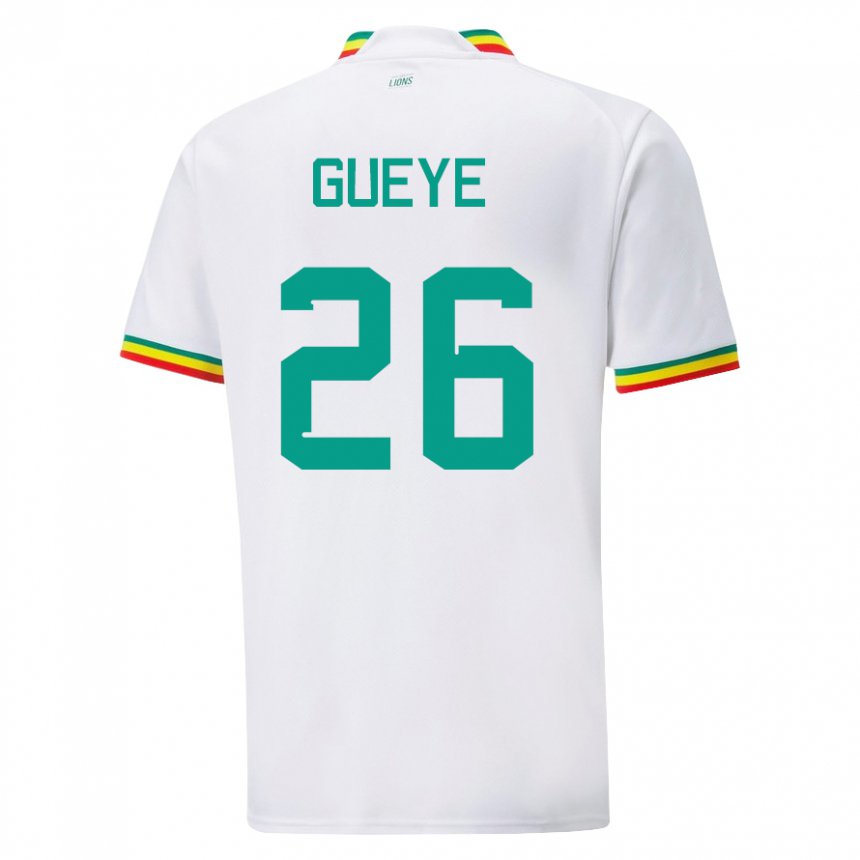 Damen Senegalesische Pape Gueye #26 Weiß Heimtrikot Trikot 22-24 T-shirt Schweiz