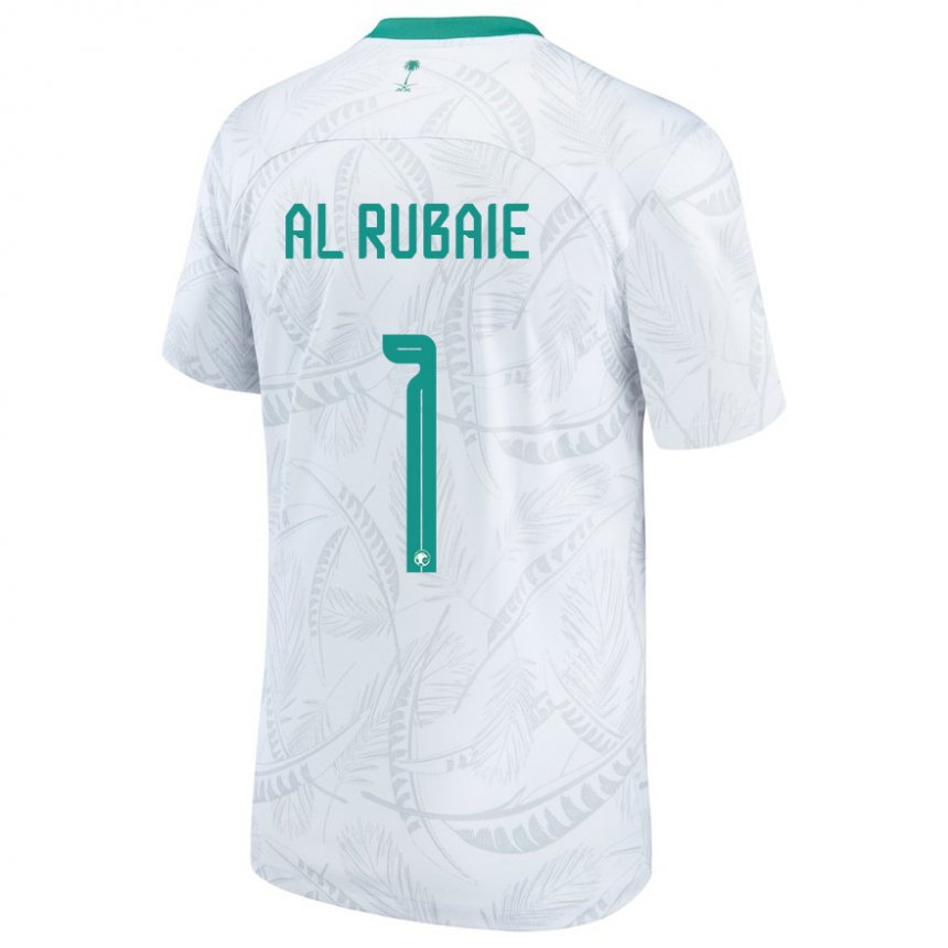 Femme Maillot Arabie Saoudite Mohammed Al Rubaie #1 Blanc Tenues Domicile 22-24 T-shirt Suisse