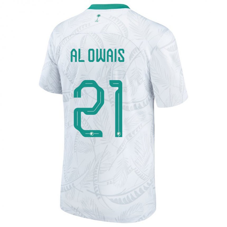 Femme Maillot Arabie Saoudite Mohammed Al Owais #21 Blanc Tenues Domicile 22-24 T-shirt Suisse