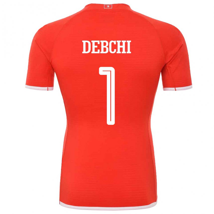 Damen Tunesische Mohamed Sedki Debchi #1 Rot Heimtrikot Trikot 22-24 T-shirt Schweiz