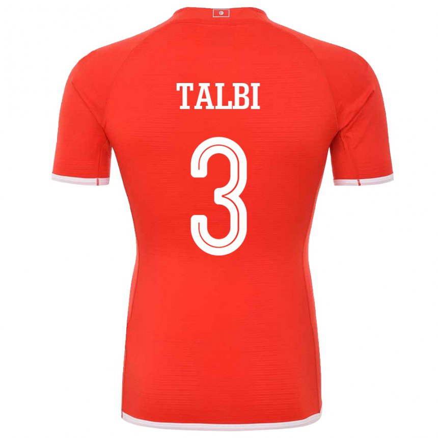 Damen Tunesische Montassar Talbi #3 Rot Heimtrikot Trikot 22-24 T-shirt Schweiz