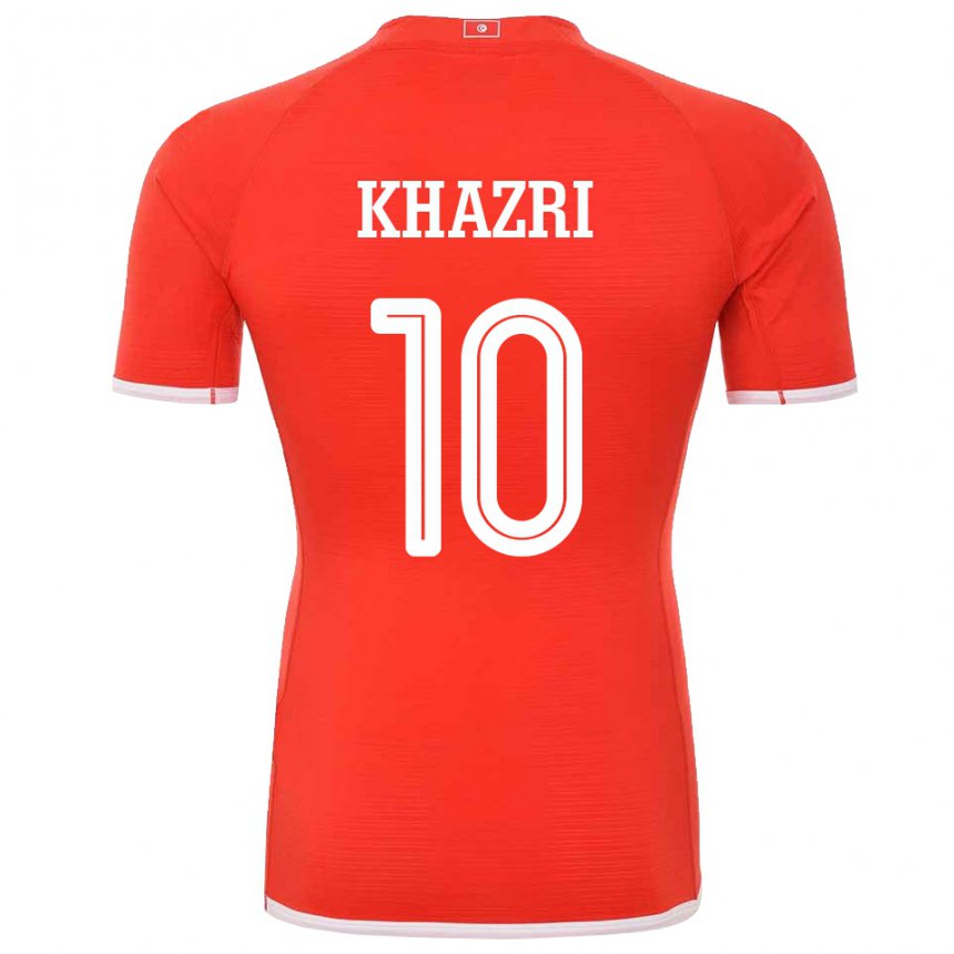 Damen Tunesische Wahbi Khazri #10 Rot Heimtrikot Trikot 22-24 T-shirt Schweiz