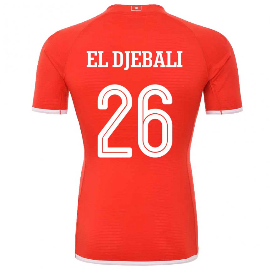 Damen Tunesische Chaim El Djebali #26 Rot Heimtrikot Trikot 22-24 T-shirt Schweiz