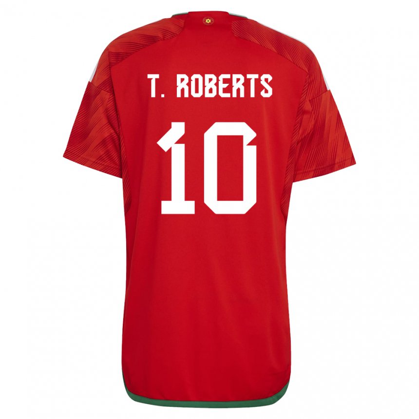 Damen Walisische Tyler Roberts #10 Rot Heimtrikot Trikot 22-24 T-shirt Schweiz