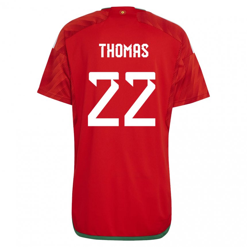 Damen Walisische Sorba Thomas #22 Rot Heimtrikot Trikot 22-24 T-shirt Schweiz