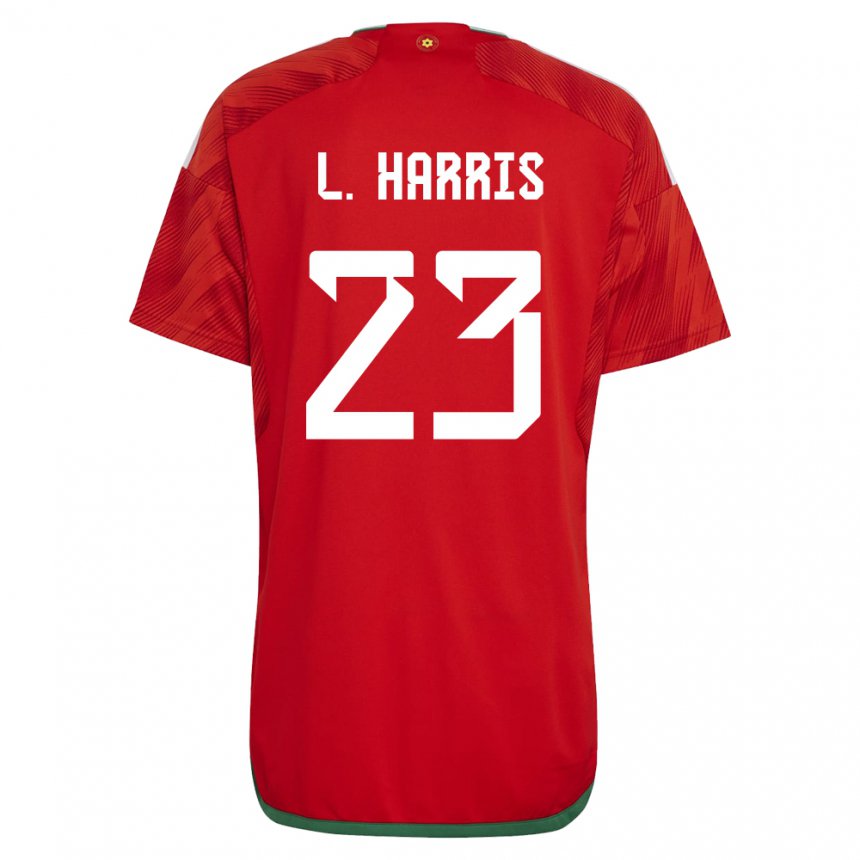 Damen Walisische Luke Harris #23 Rot Heimtrikot Trikot 22-24 T-shirt Schweiz