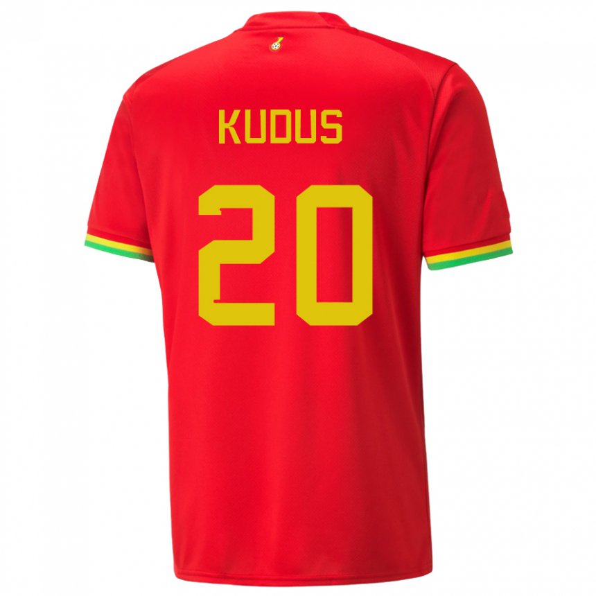 Damen Ghanaische Mohammed Kudus #20 Rot Auswärtstrikot Trikot 22-24 T-shirt Schweiz