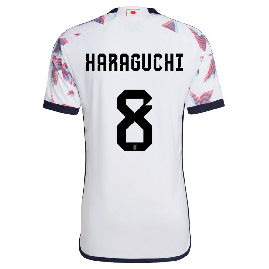 Damen Japanische Genki Haraguchi #8 Weiß Auswärtstrikot Trikot 22-24 T-shirt Schweiz