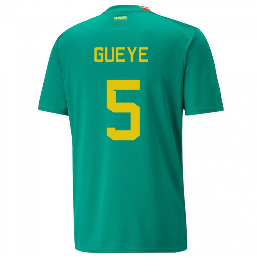 Damen Senegalesische Idrissa Gueye #5 Grün Auswärtstrikot Trikot 22-24 T-shirt Schweiz