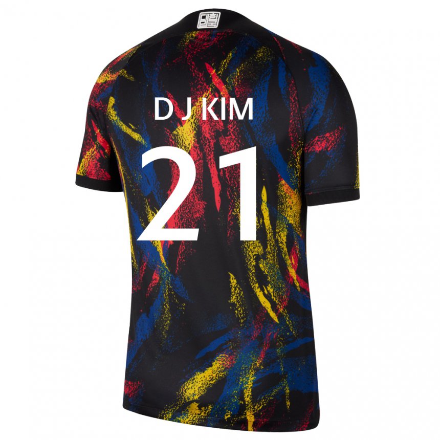 Damen Südkoreanische Dong-jun Kim #21 Mehrfarbig Auswärtstrikot Trikot 22-24 T-shirt Schweiz