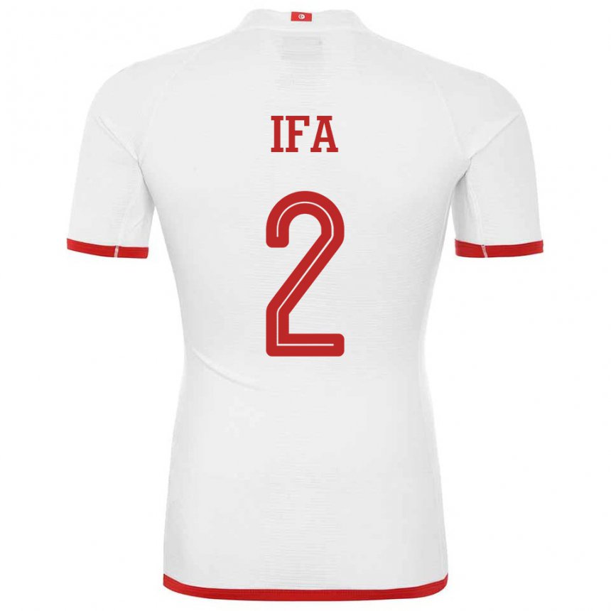 Damen Tunesische Bilel Ifa #2 Weiß Auswärtstrikot Trikot 22-24 T-shirt Schweiz