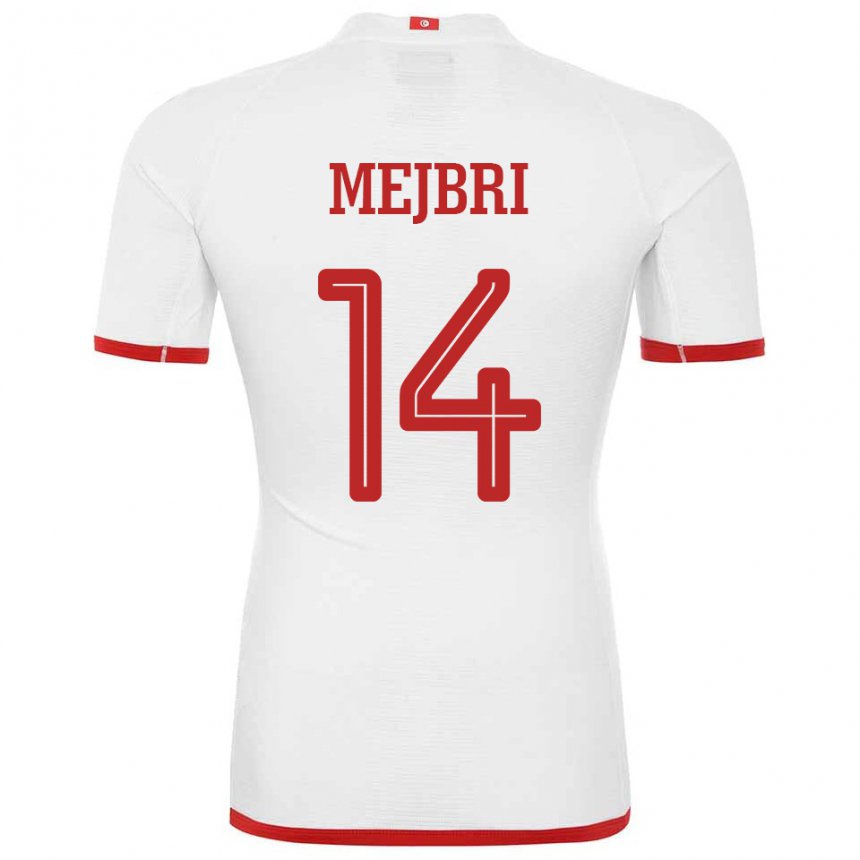 Damen Tunesische Hannibal Mejbri #14 Weiß Auswärtstrikot Trikot 22-24 T-shirt Schweiz