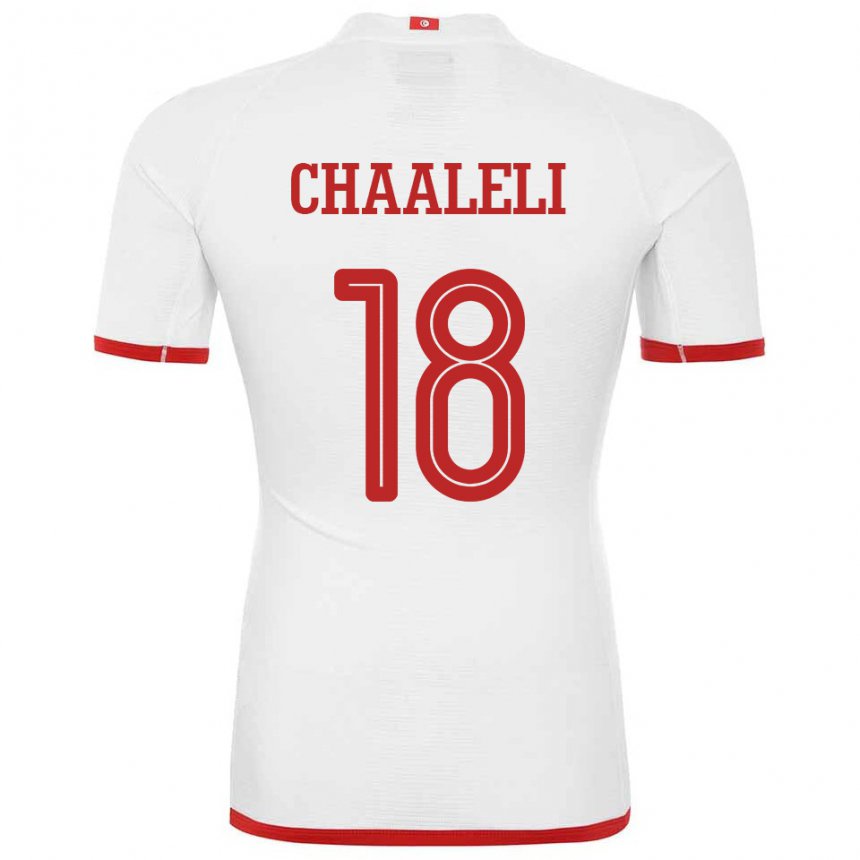 Damen Tunesische Ghaliene Chaaleli #18 Weiß Auswärtstrikot Trikot 22-24 T-shirt Schweiz
