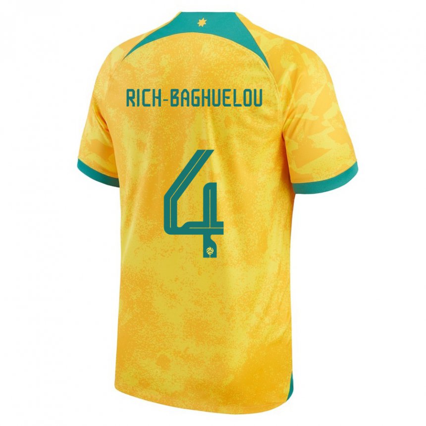 Kinder Australische Jay Rich Baghuelou #4 Gold Heimtrikot Trikot 22-24 T-shirt Schweiz