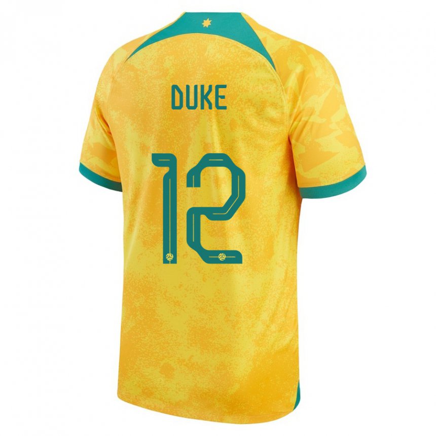 Kinder Australische Mitch Duke #12 Gold Heimtrikot Trikot 22-24 T-shirt Schweiz