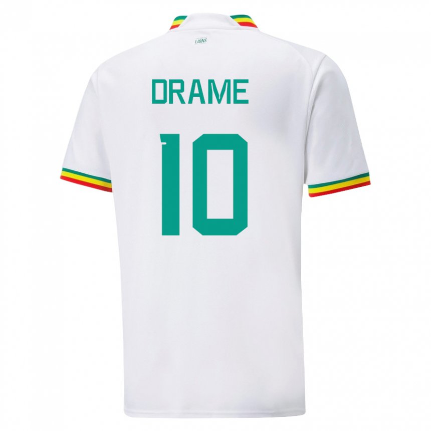 Kinder Senegalesische Ibrahima Drame #10 Weiß Heimtrikot Trikot 22-24 T-shirt Schweiz