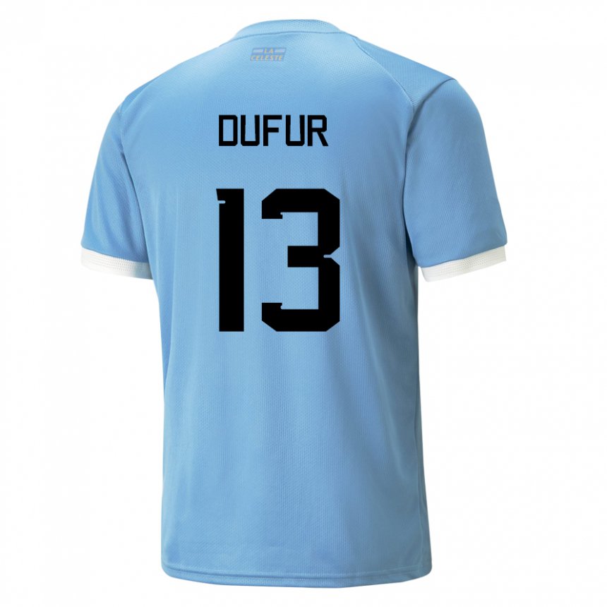 Enfant Maillot Uruguay Lautaro Dufur #13 Bleu Tenues Domicile 22-24 T-shirt Suisse