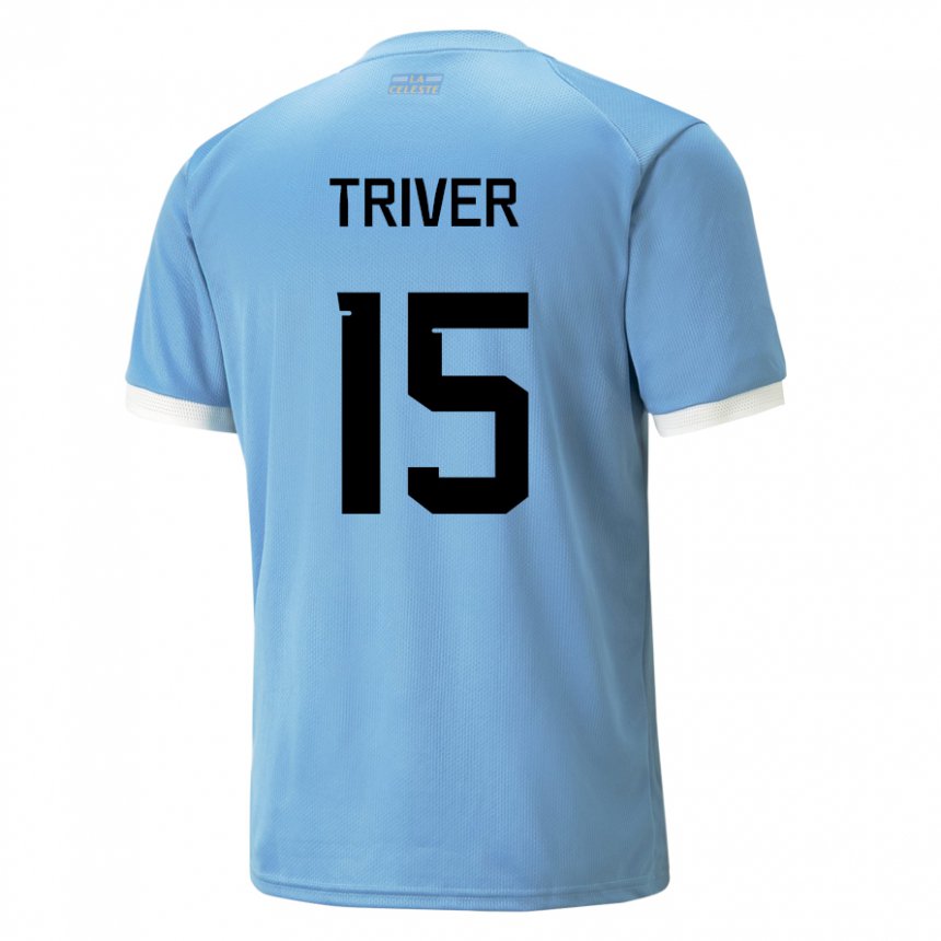 Enfant Maillot Uruguay Francisco Triver #15 Bleu Tenues Domicile 22-24 T-shirt Suisse