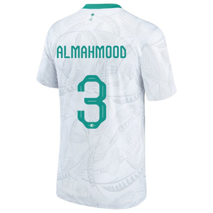 Enfant Maillot Arabie Saoudite Mohammed Almahmood #3 Blanc Tenues Domicile 22-24 T-shirt Suisse