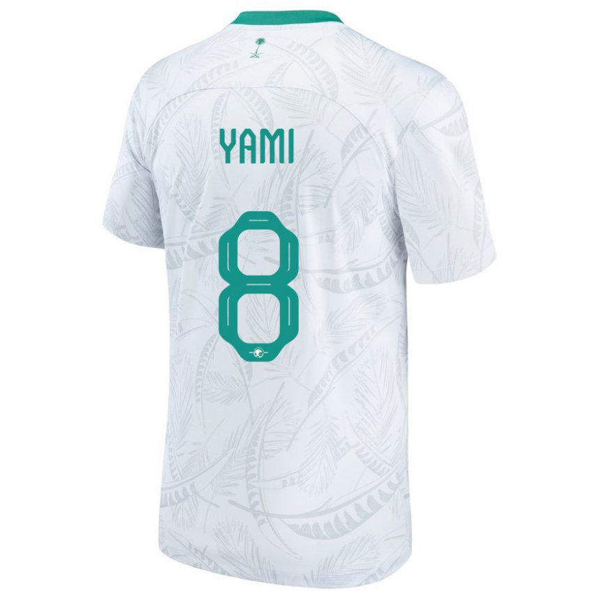 Enfant Maillot Arabie Saoudite Riyadh Yami #8 Blanc Tenues Domicile 22-24 T-shirt Suisse