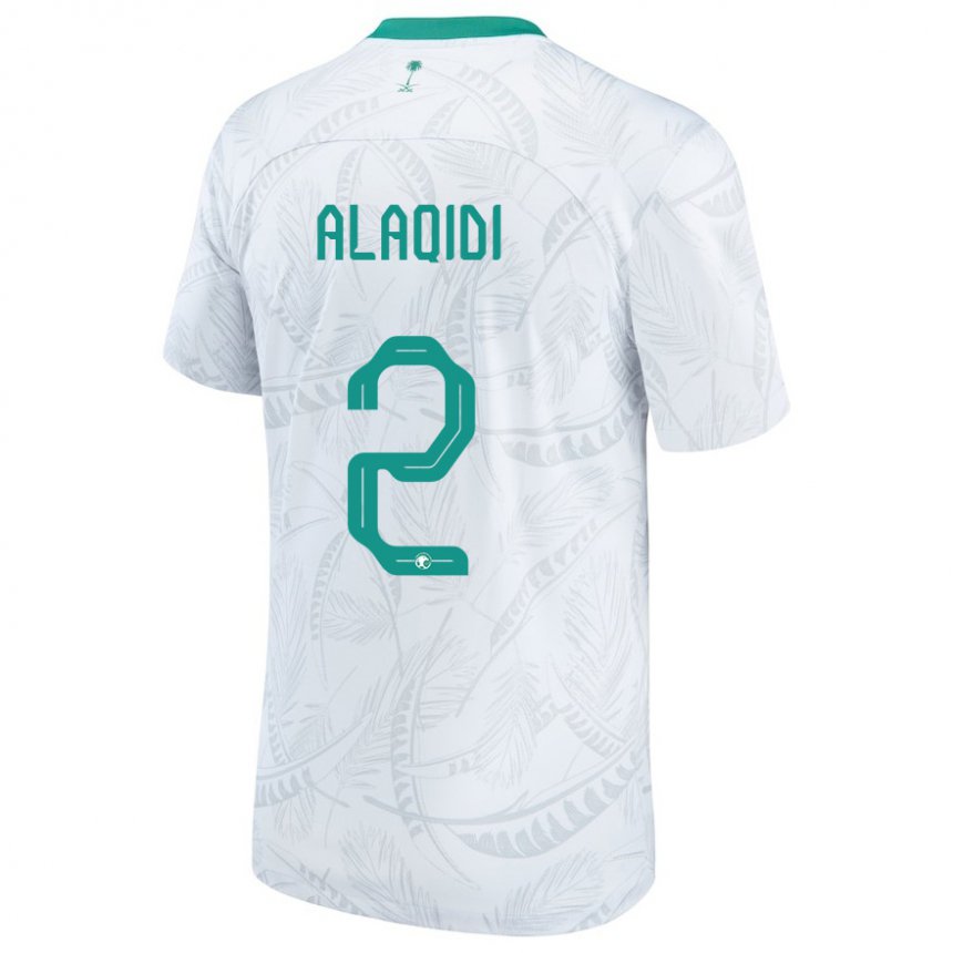 Enfant Maillot Arabie Saoudite Nawaf Alaqidi #2 Blanc Tenues Domicile 22-24 T-shirt Suisse