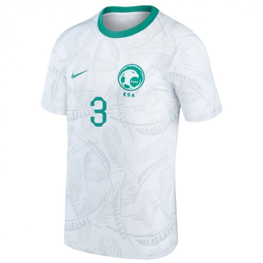 Enfant Maillot Arabie Saoudite Raed Ozaybi #3 Blanc Tenues Domicile 22-24 T-shirt Suisse