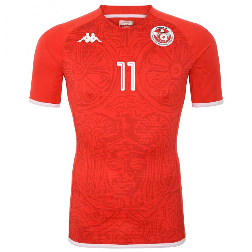 Enfant Maillot Tunisie Imen Mchara #11 Rouge Tenues Domicile 22-24 T-shirt Suisse