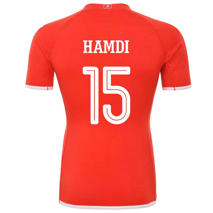 Kinder Tunesische Hanna Hamdi #15 Rot Heimtrikot Trikot 22-24 T-shirt Schweiz